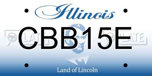 CBB15E Illinois License Plate