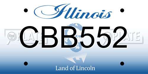 CBB552 Illinois License Plate
