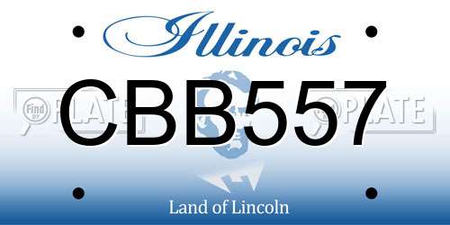 CBB557 Illinois License Plate