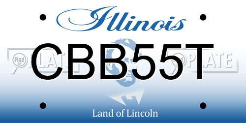 CBB55T Illinois License Plate
