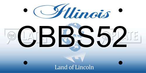 CBBS52 Illinois License Plate