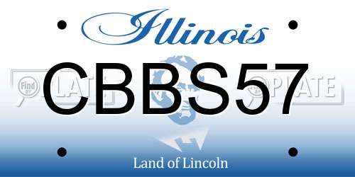 CBBS57 Illinois License Plate