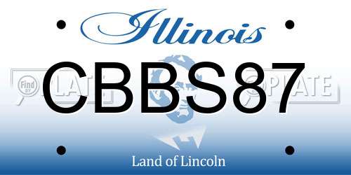 CBBS87 Illinois License Plate