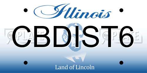 CBDIST6 Illinois License Plate
