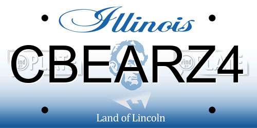 CBEARZ4 Illinois License Plate