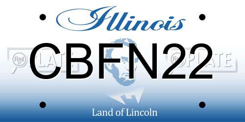 CBFN22 Illinois License Plate