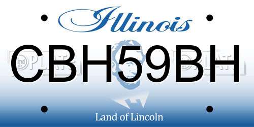 CBH59BH Illinois License Plate