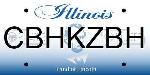 CBHKZBH Illinois License Plate