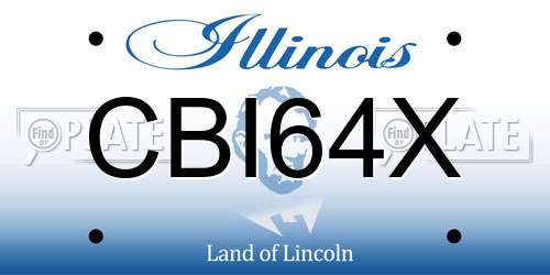 CBI64X Illinois License Plate