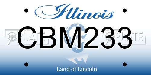 CBM233 Illinois License Plate