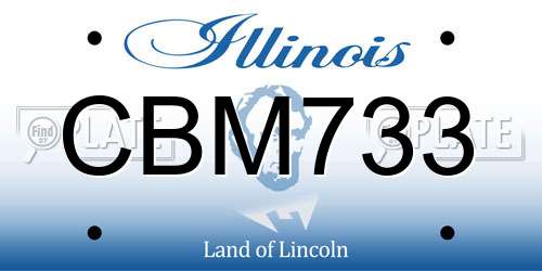 CBM733 Illinois License Plate