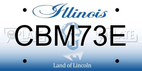CBM73E Illinois License Plate