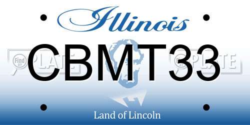 CBMT33 Illinois License Plate