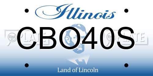 CBO40S Illinois License Plate