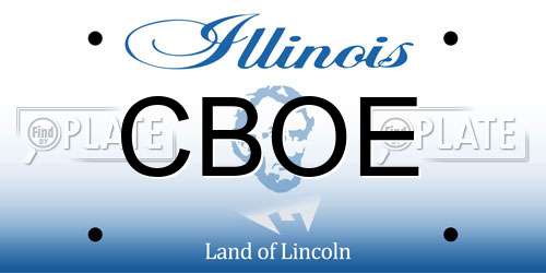 CBOE Illinois License Plate