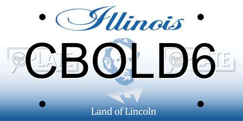 CBOLD6 Illinois License Plate