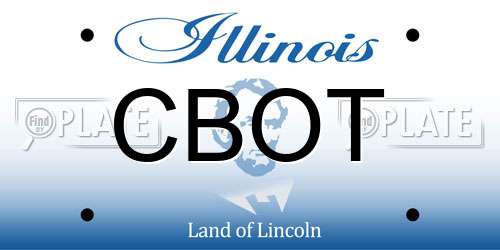 CBOT Illinois License Plate