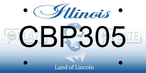 CBP305 Illinois License Plate