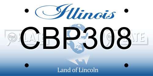 CBP308 Illinois License Plate
