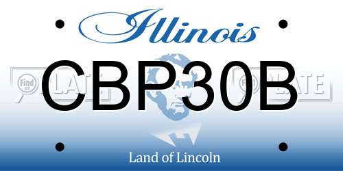 CBP30B Illinois License Plate