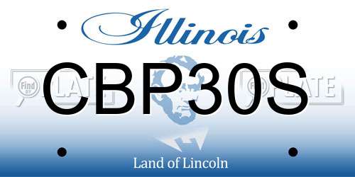 CBP30S Illinois License Plate