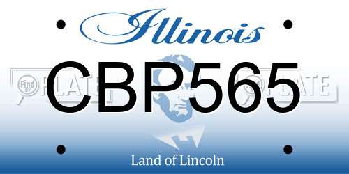 CBP565 Illinois License Plate