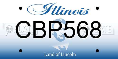 CBP568 Illinois License Plate
