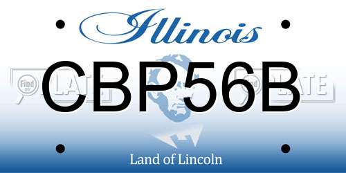 CBP56B Illinois License Plate
