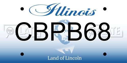 CBPB68 Illinois License Plate