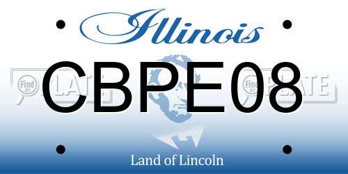 CBPE08 Illinois License Plate