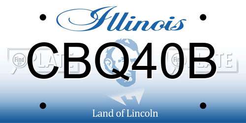 CBQ40B Illinois License Plate