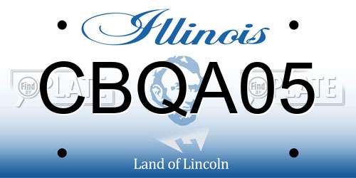 CBQA05 Illinois License Plate