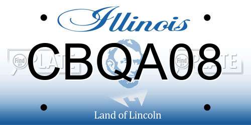 CBQA08 Illinois License Plate