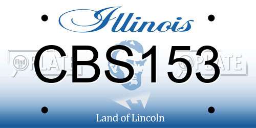 CBS153 Illinois License Plate