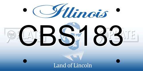 CBS183 Illinois License Plate