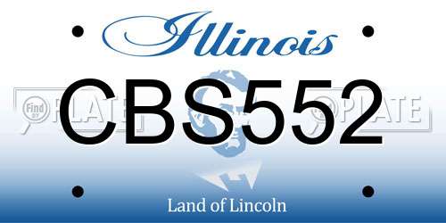CBS552 Illinois License Plate