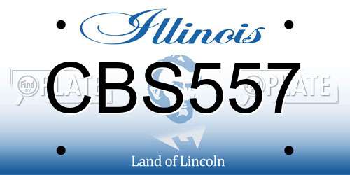 CBS557 Illinois License Plate