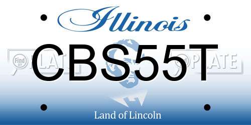 CBS55T Illinois License Plate