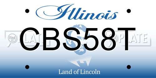 CBS58T Illinois License Plate