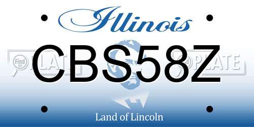 CBS58Z Illinois License Plate