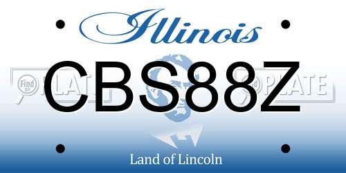 CBS88Z Illinois License Plate