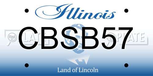 CBSB57 Illinois License Plate