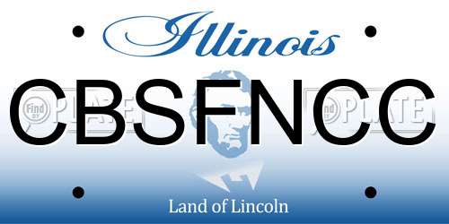 CBSFNCC Illinois License Plate