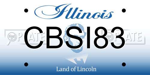 CBSI83 Illinois License Plate