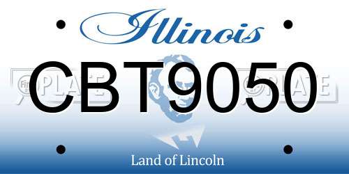 CBT9050 Illinois License Plate