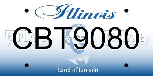 CBT9080 Illinois License Plate