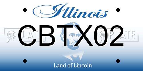 CBTX02 Illinois License Plate