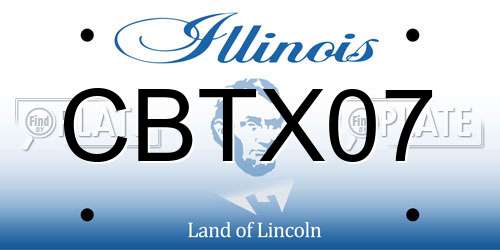 CBTX07 Illinois License Plate