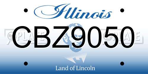 CBZ9050 Illinois License Plate