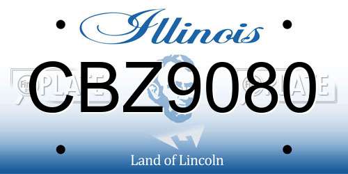 CBZ9080 Illinois License Plate